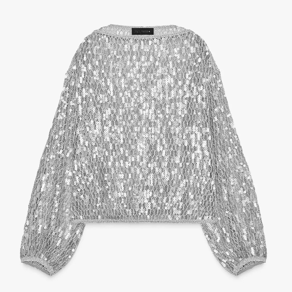 ZARA ZW COLLECTION SEQUIN TOP - Picture 9 of 15